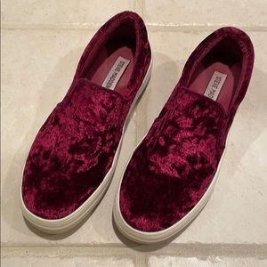 Steve Madden Gemma crushed velvet slip on sneaker